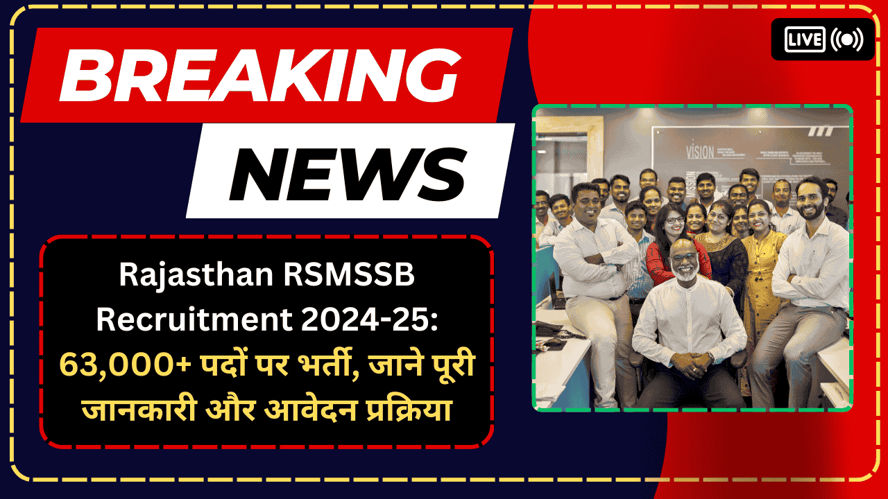 Rajasthan RSMSSB Recruitment 2024-25